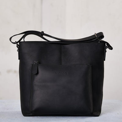 Solid Leather Casual Crossbody Bag Shoulder Bag