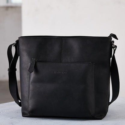 Solid Leather Casual Crossbody Bag Shoulder Bag