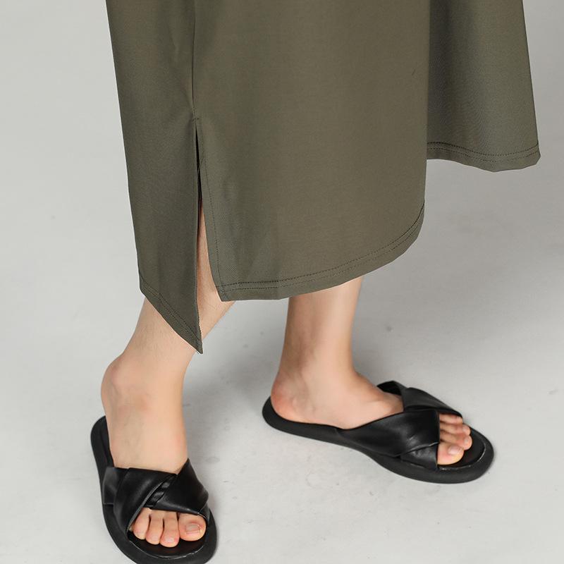 Solid Pullover Loose Short Sleeve Dress