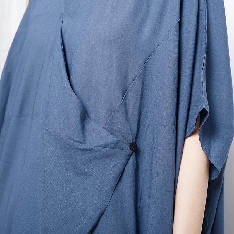 Solid V-Neck Irregular Casual Women Dress