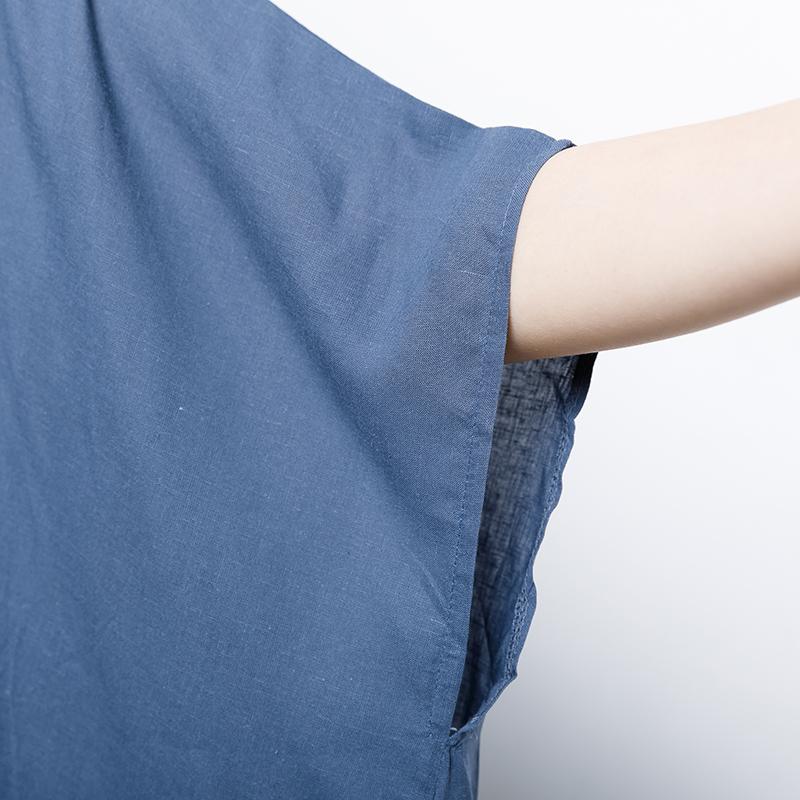 Solid V-Neck Irregular Casual Women Dress