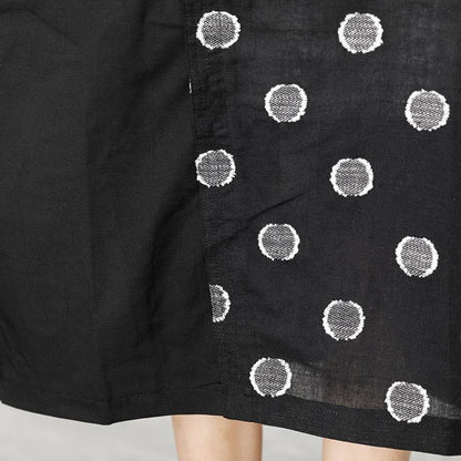 Spliced Polka Dots Casual Loose Dress