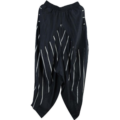 Spliced Striped Thin Loose Harem Pants