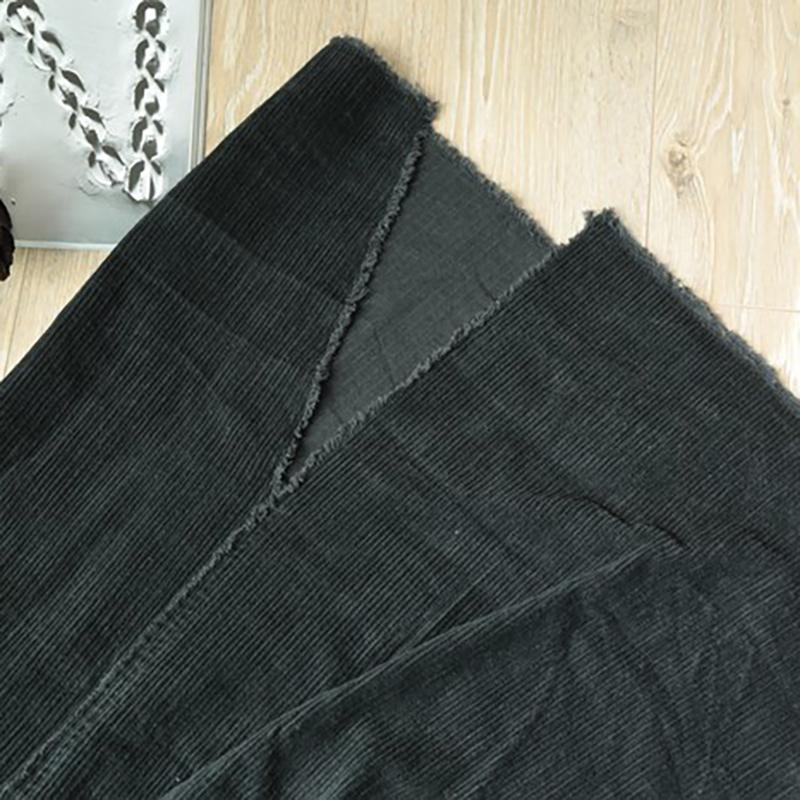 Split Hem Natural Burr Corduroy Skirt