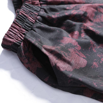 Spring Casual Print Long Sleeve Wide Leg Pants Sets