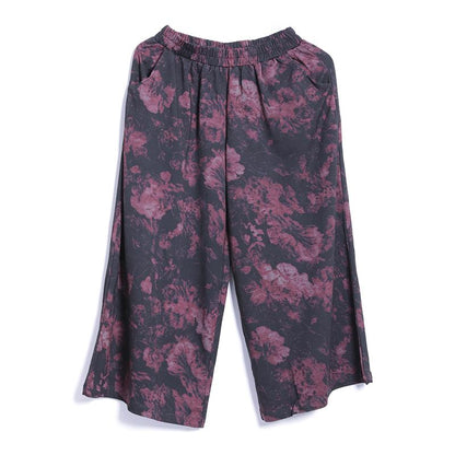 Spring Casual Print Long Sleeve Wide Leg Pants Sets