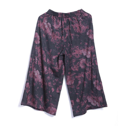 Spring Casual Print Long Sleeve Wide Leg Pants Sets