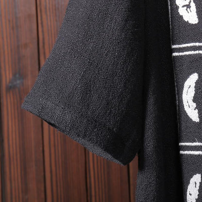 Spring Embroidery Casual O Neck Linen Dress