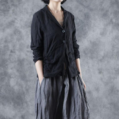 Spring Female Hand-Dyed Literary Short Blazer