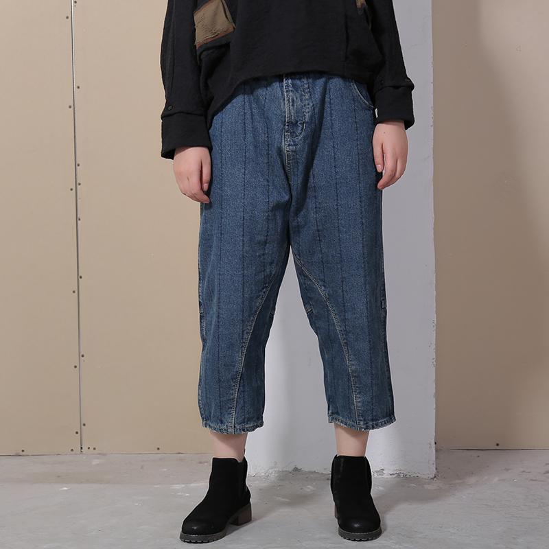 Spring Loose Deep Crotch Denim Jeans