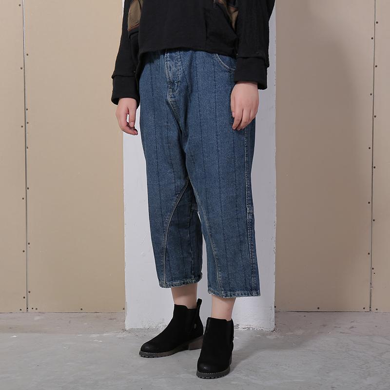Spring Loose Deep Crotch Denim Jeans