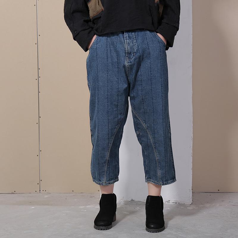 Spring Loose Deep Crotch Denim Jeans