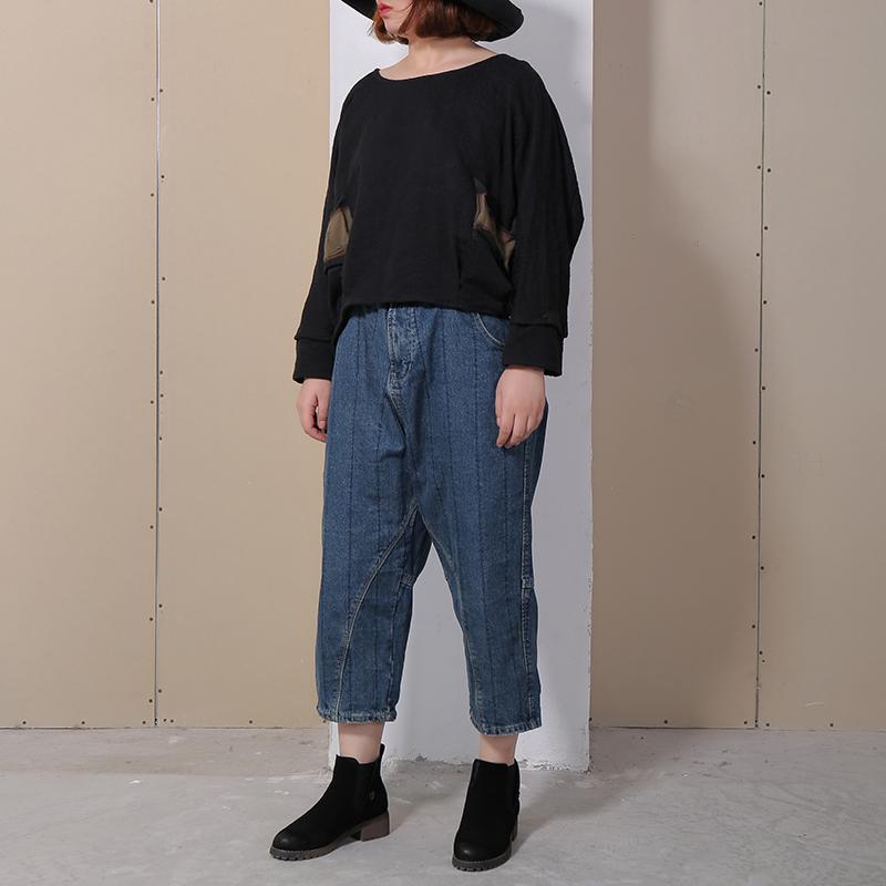 Spring Loose Deep Crotch Denim Jeans