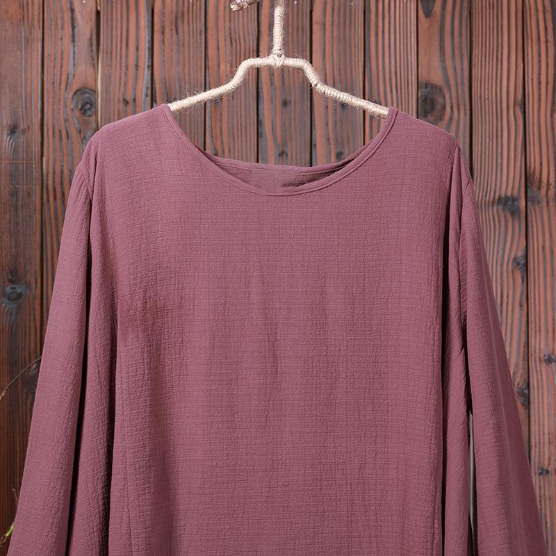 Spring Solid Pleated Women Red Midi Dress