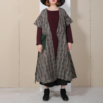 Spring Spliced Loose Short Sleeve Women Coat
