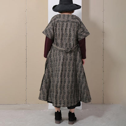 Spring Spliced Loose Short Sleeve Women Coat