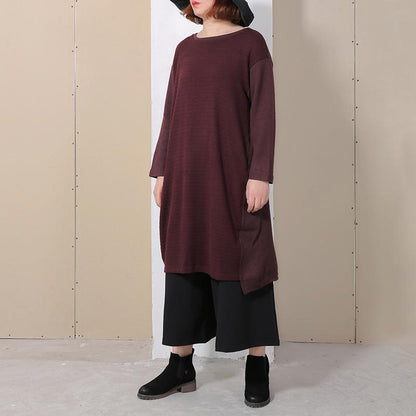 Spring Stripe Irregular Loose Women Dress
