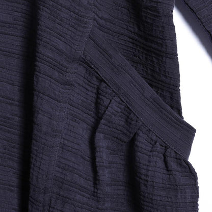 Spring Vintage Solid Knee-Length Pullover Loose Long Sleeve Dress