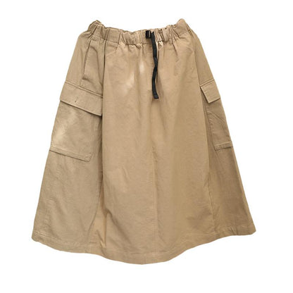 Spring Women Elastic Waist Literary Skirt
