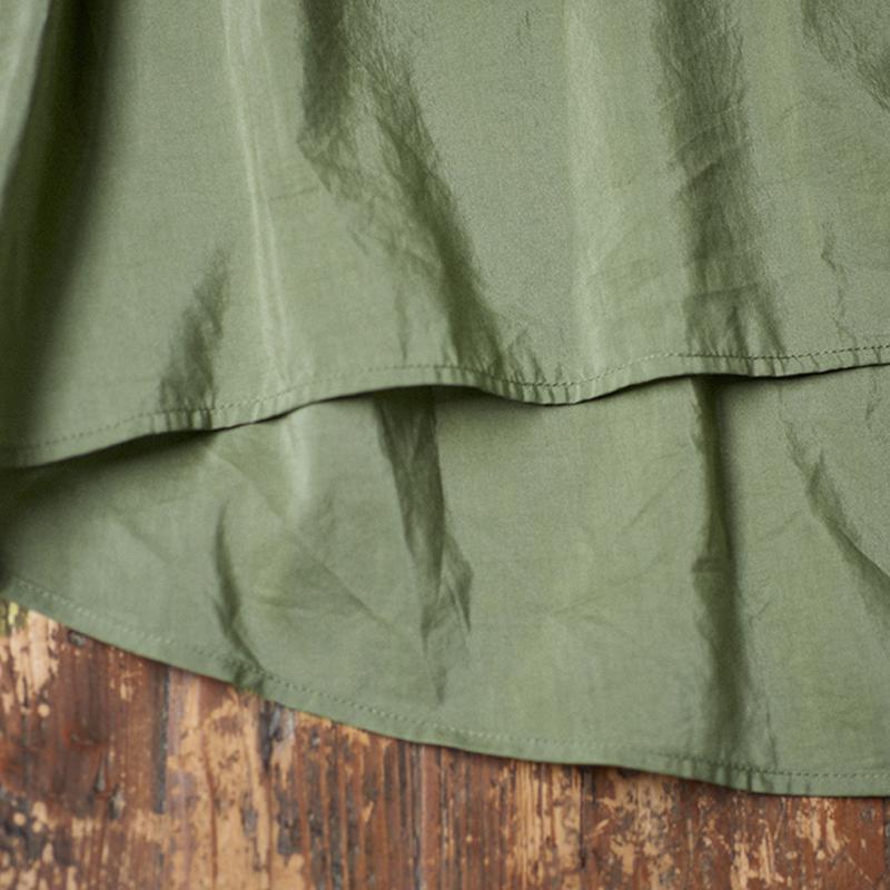 Spring Women Plus Size Long Sleeve Pullover Stand  Dress