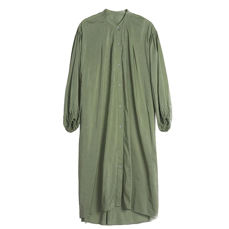 Spring Women Plus Size Long Sleeve Pullover Stand  Dress