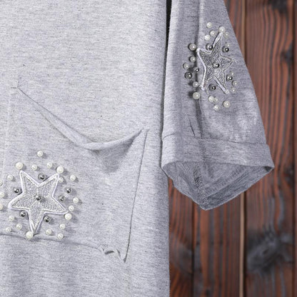 Star And Pearls Casual Loose Dress