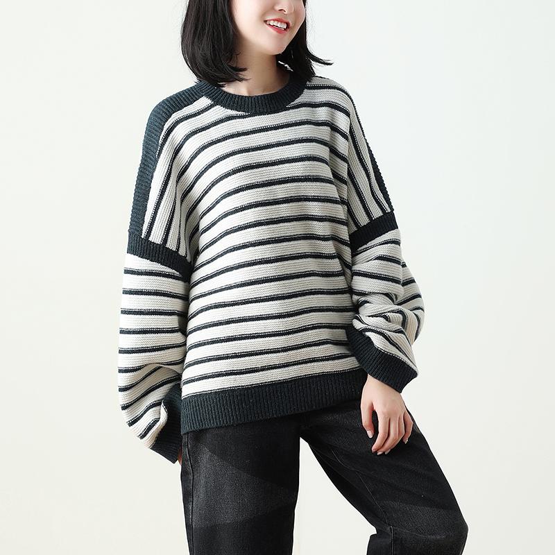 Stripe Drop Shoulder Loose Casual Top