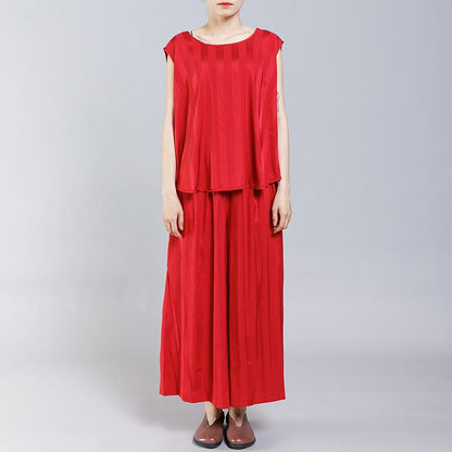 Stripe Silky Comfortable Two Piece Set