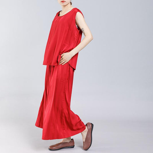 Stripe Silky Comfortable Two Piece Set