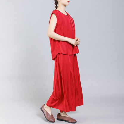 Stripe Silky Comfortable Two Piece Set