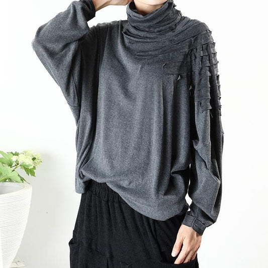 Striped Patch Casual Comfortable Thermal Blouse