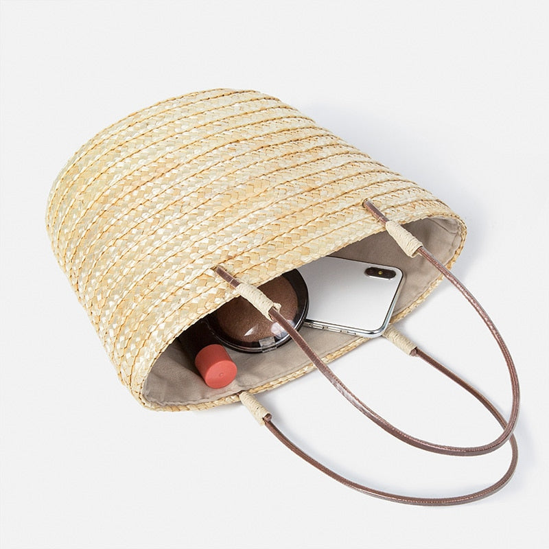 Summer Women Durable Weave Straw Beach Bag