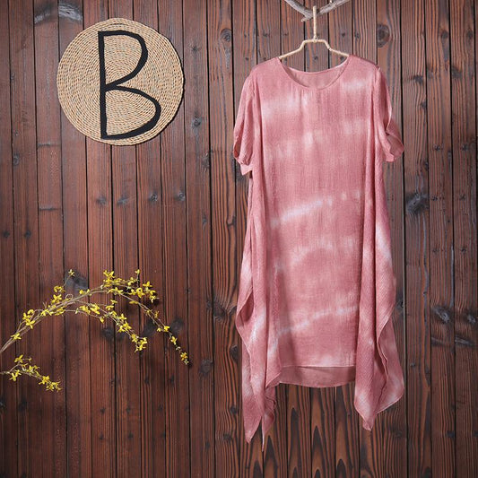 Summer Casual Cotton Linen Irregular Women Dress