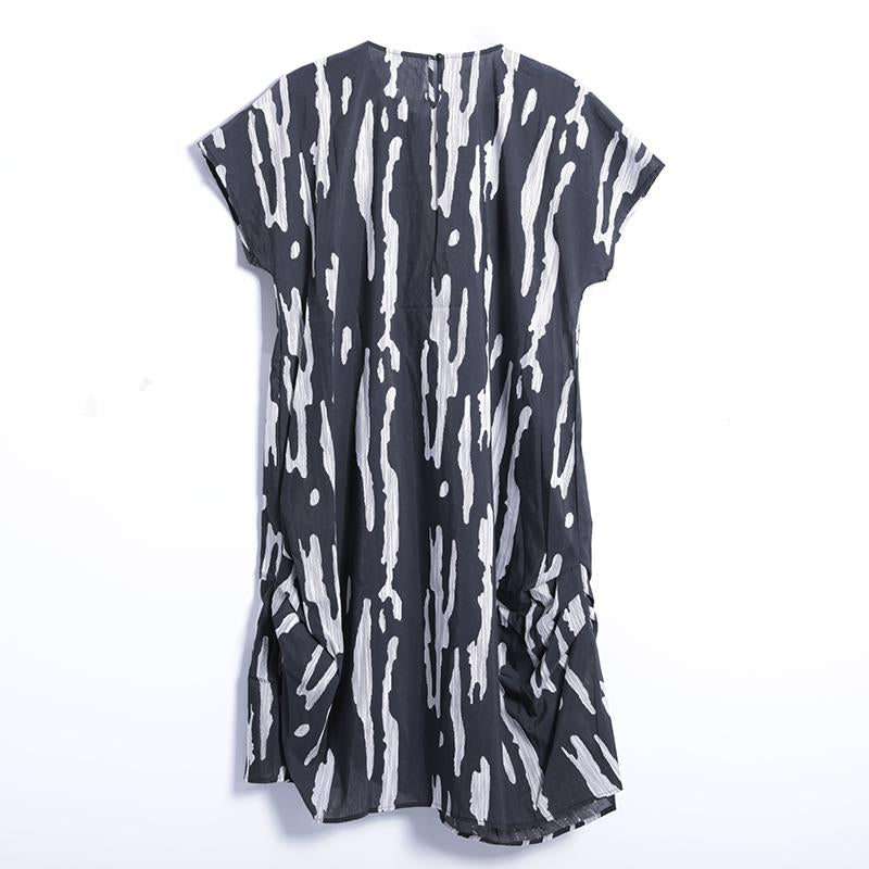Summer Casual Mid-Calf Pullover Loose Short Sleeve  Dress