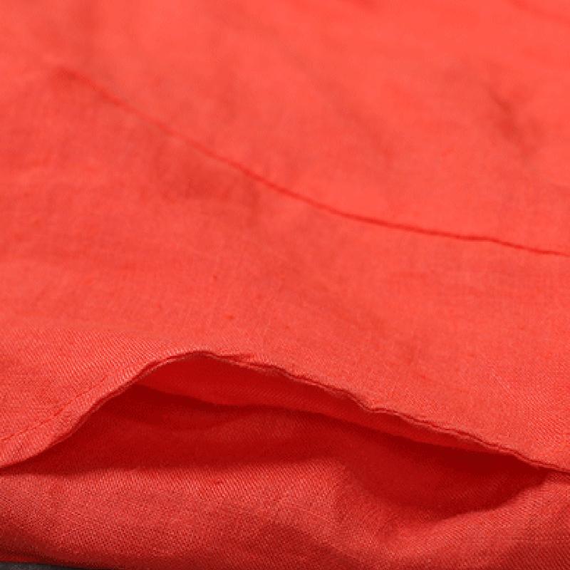 Summer Casual Orangered Thin Wide Leg Pants