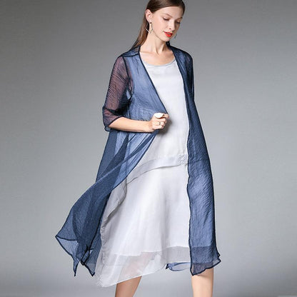 Summer Casual Short Sleeve Plus Size Coat