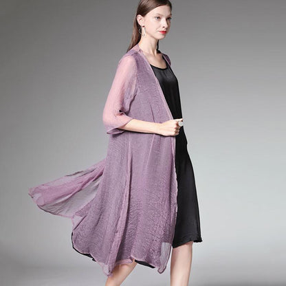Summer Casual Short Sleeve Plus Size Coat