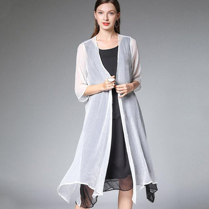 Summer Casual Short Sleeve Plus Size Coat