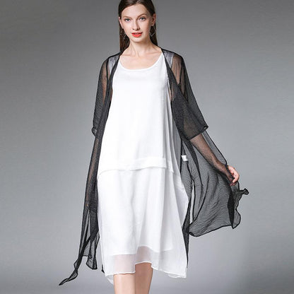 Summer Casual Short Sleeve Plus Size Coat