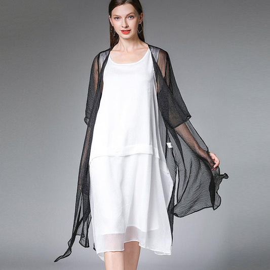 Summer Casual Short Sleeve Plus Size Coat