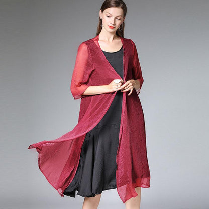 Summer Casual Short Sleeve Plus Size Coat