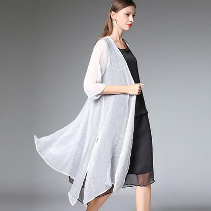 Summer Casual Short Sleeve Plus Size Coat