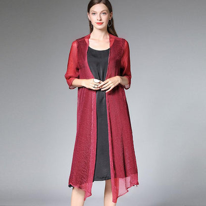 Summer Casual Short Sleeve Plus Size Coat