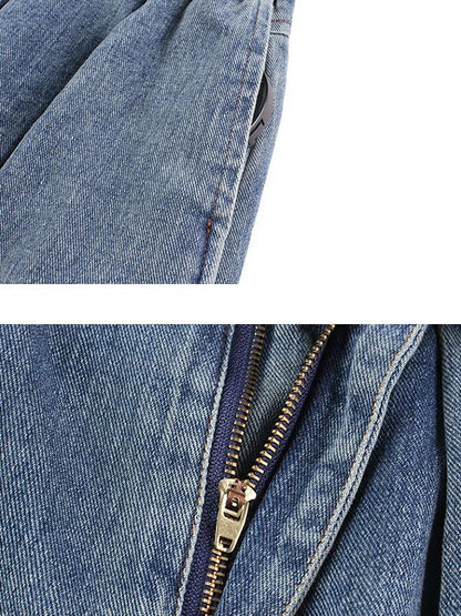 Summer Casual Solid Color Denim Harem Pants