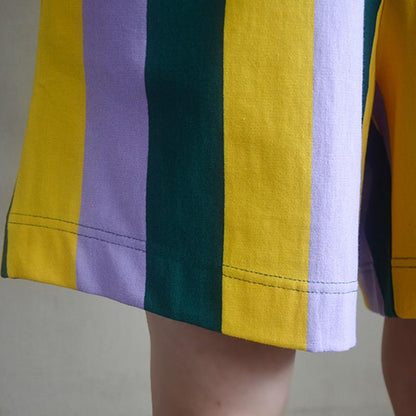Summer Colored Stripes Casual Loose Shorts