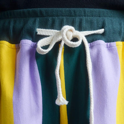 Summer Colored Stripes Casual Loose Shorts