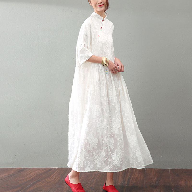 Summer Elegant Jacquard Lace Women Dress