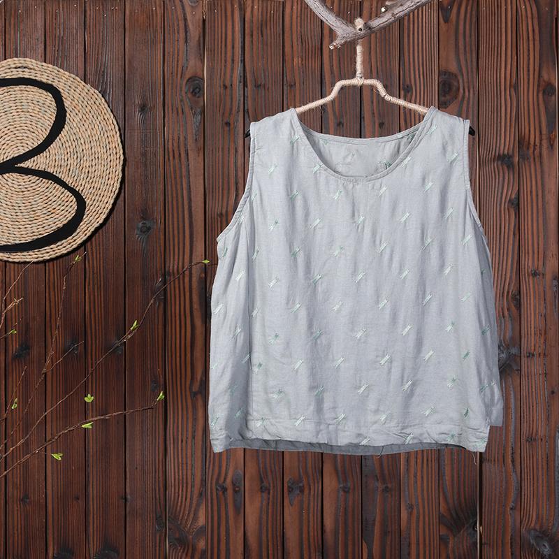 Summer Embroidery Casual Loose Comfortable Vest