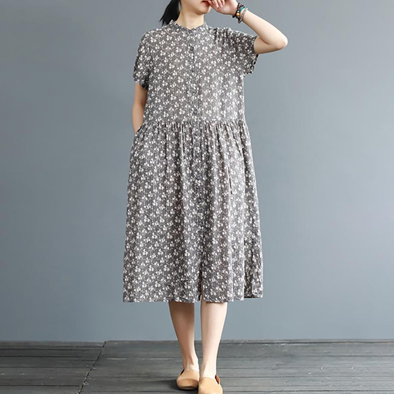 Summer Exquisite Vintage Printed Elegant Dress