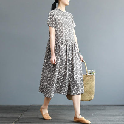 Summer Exquisite Vintage Printed Elegant Dress